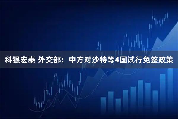 科银宏泰 外交部：中方对沙特等4国试行免签政策