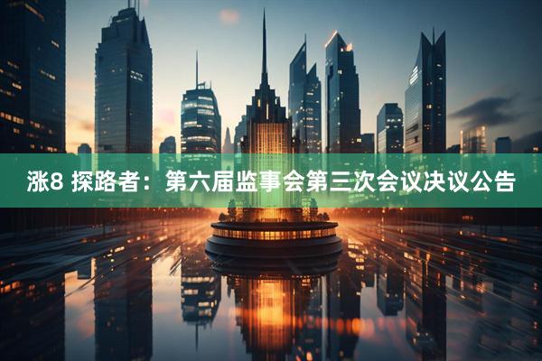 涨8 探路者：第六届监事会第三次会议决议公告